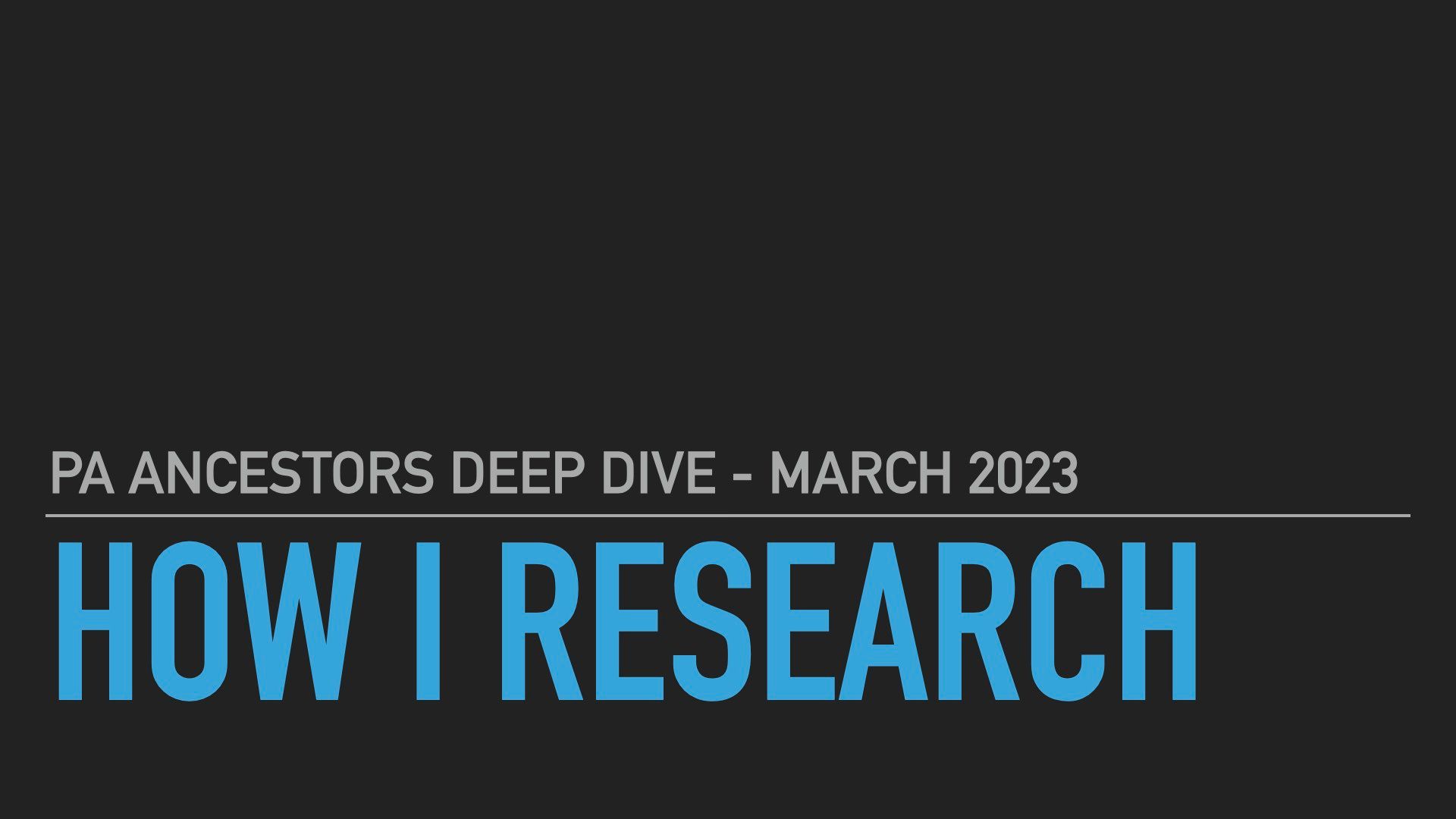 Deep Dive: How I Research
