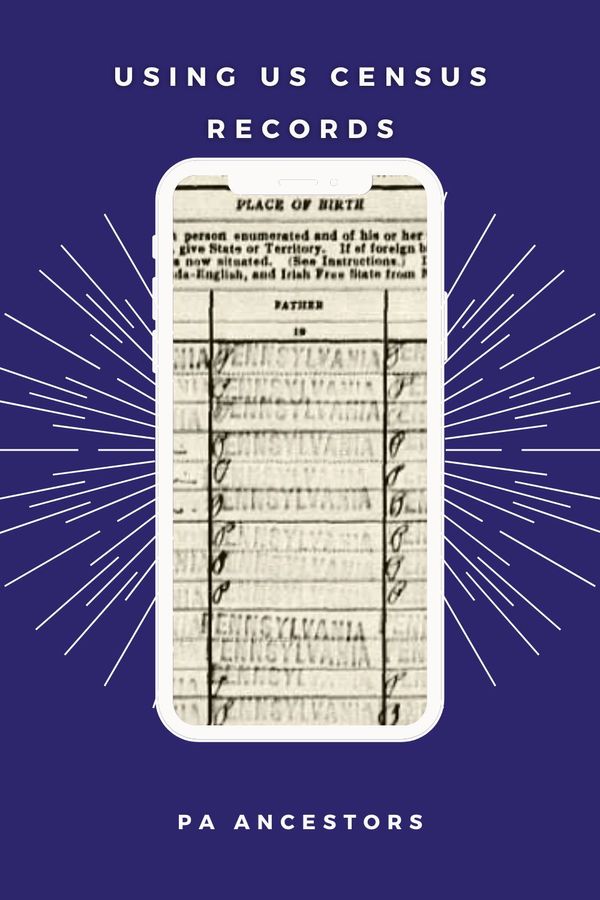 Image of 1940 US Census with Pennsylvania listed as birth place.